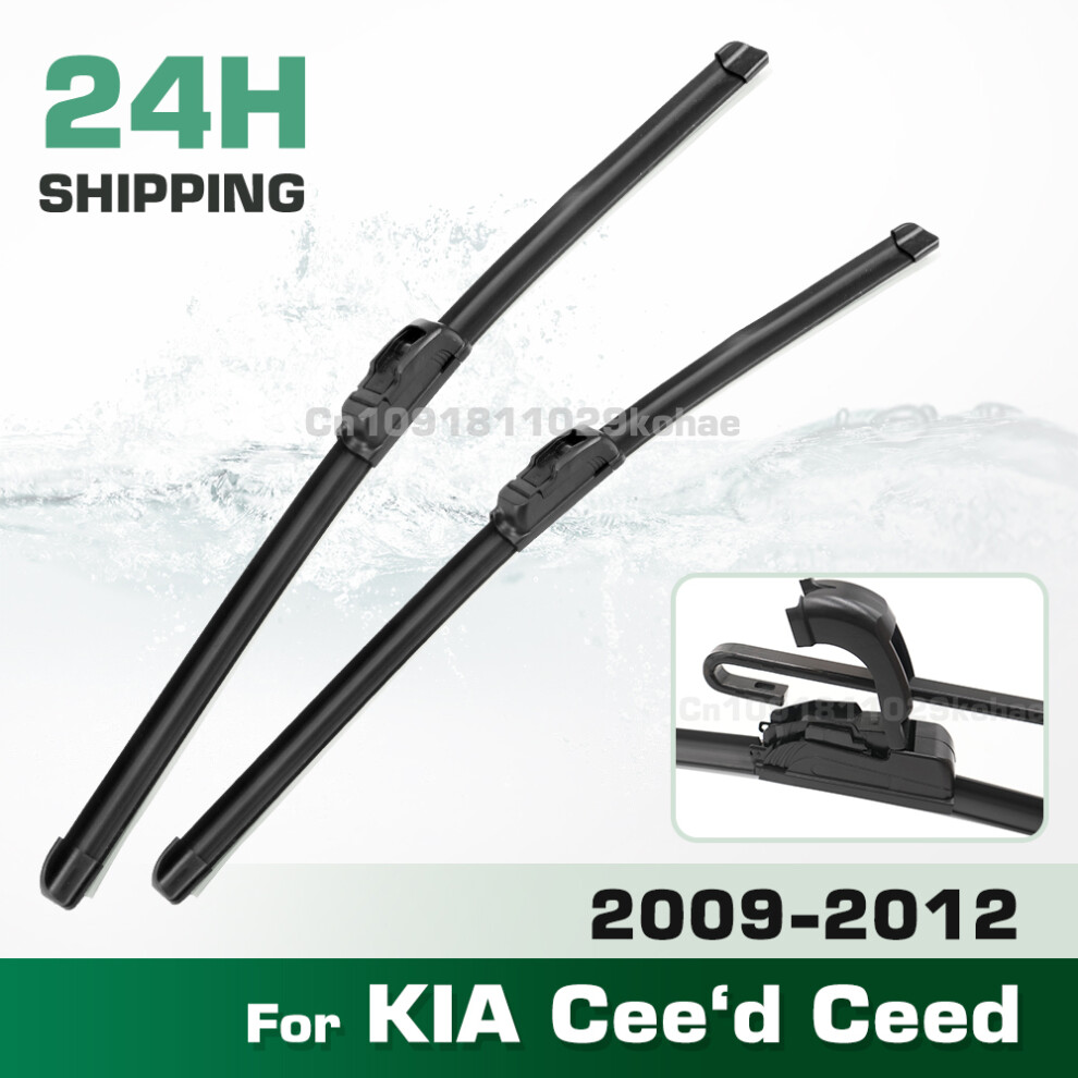 (2Pcs) Wiper Lhd&Rhd Front Wiper Blades Set For Kia Cee'd Ceed 2009 - 2012 Windshield Windscreen Window Brush 24" 18" 6935159279905