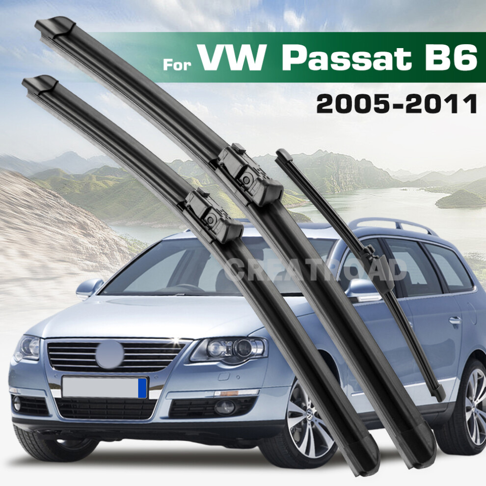 (Left Hand Drive) Wiper Lhd&Rhd Front & Rear Wiper Blades Set For Vw Passat B6 2005 - 2011 Windshield Windscreen Window Brushes 6935159279745