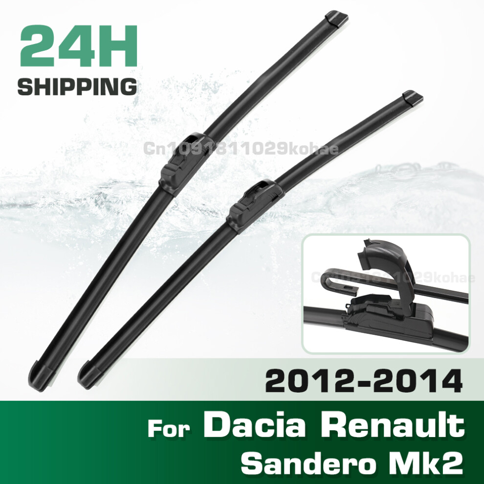 (2Pcs) Wiper Lhd&Rhd Front Wiper Blades Set For Dacia Renault Sandero Mk2 2012 - 2014 Windshield Windscreen Window 22" 20" 6935159279677