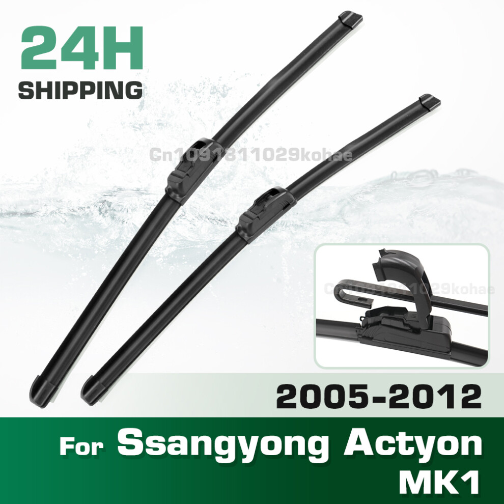 (2Pcs) Wiper Lhd&Rhd Front Wiper Blades Set For Ssangyong Actyon Mk1 2005 - 2012 Windshield Windscreen Window Brush 21" 19" 6935159279684
