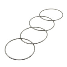 Metal Linkage Rings Trick Toys - 4 Pcs, Silver, 10cm Diameter