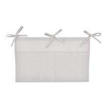Baby Crib Storage Bag Linen with Adjustable Straps 2 Pockets Nursery Organizer