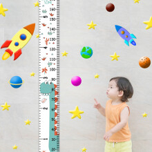 Baby Growth Wall Ruler Stickers Decals, Canvas & Wood, 20x200cm, Multicolor