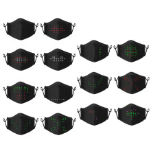 LED-Sprachaktivierter Gesichtsschutz mit 17 wechselbaren Mustern, 450mAh Batterie