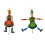 4pcs Wooden Pull String Puppet Dolls, Funny Hanging Decorations, 18x5cm 1