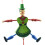 4pcs Wooden Pull String Puppet Dolls, Funny Hanging Decorations, 18x5cm 5