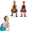 4pcs Wooden Pull String Puppet Dolls, Funny Hanging Decorations, 18x5cm 4