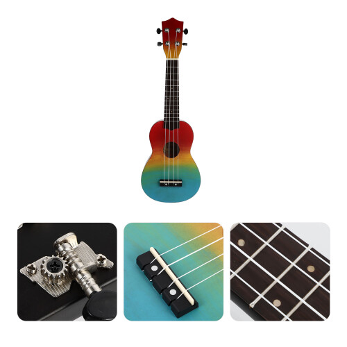 1 Set 21 Handritad Regnbåge Ukulele För Nybörjare 2