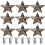 10Pz Kit Rivetti Borchie A Stella in Metallo Marrone Per DIY 4