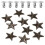 10Pz Kit Rivetti Borchie A Stella in Metallo Marrone Per DIY 10