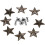 10Pz Kit Rivetti Borchie A Stella in Metallo Marrone Per DIY 6