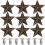 10Pz Kit Rivetti Borchie A Stella in Metallo Marrone Per DIY 2