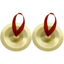 1 Par Minifingercymbaler Perkussion Fingerzills För Dansare (Guld)