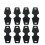 200 Pcs/Set Vikbara Pappershalsband Armbrac Sk, Svart 11