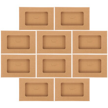 10Pcs Förvaringslådor Kraftpapperskortlådor Fönster