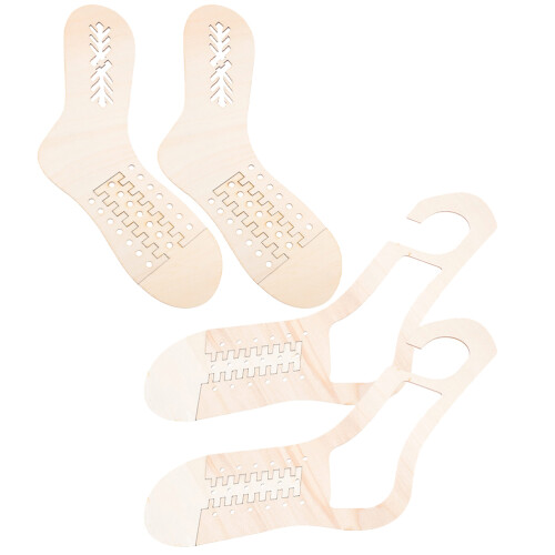 2 Par Vävda Sticksockor Verktyg Sockuppspännare DIY 1