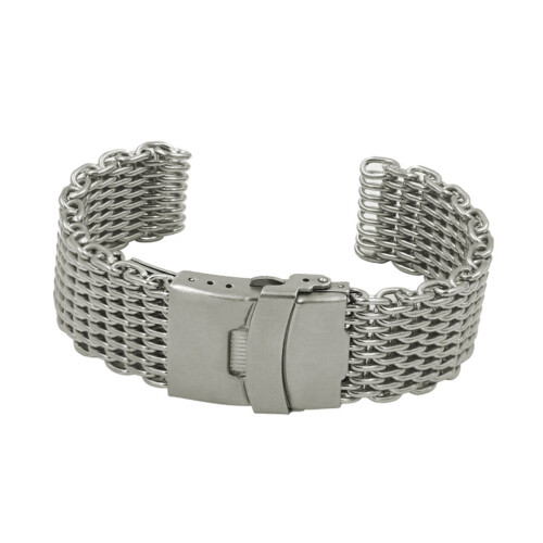 24 Mm Shark Mesh Rostfritt Klockband Fällspänne 2