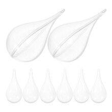 8 transparante bolvormige hangers, waterdruppelvorm, voor kerst