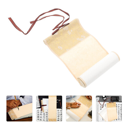 Déco Murale Scroll Khaki Papier Tissu Pour 1