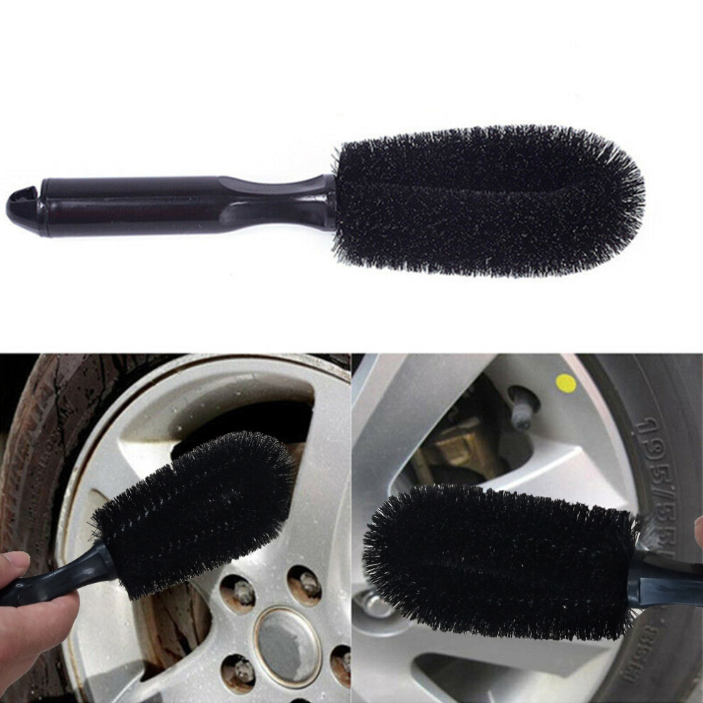Motorcycle Car Truck Tire Rim Brush 1Pcs Pp Handle Vehicle Wheel Cleaning Tool 7901356708257
