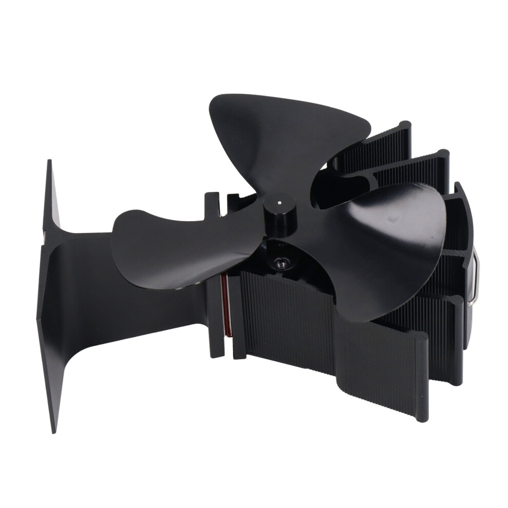 Wood Stove Fan Heat Powered, 3-Blade, Aluminum Alloy, 20X15x8cm 4981356708566