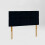 (Single Black)3ft Plush Velvet Lined & Buttoned Headboard 1