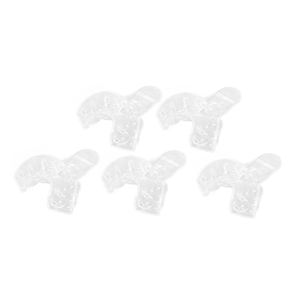 5pcs Moldable Transparent Mouth Trays for Teeth Restoration, Disposable