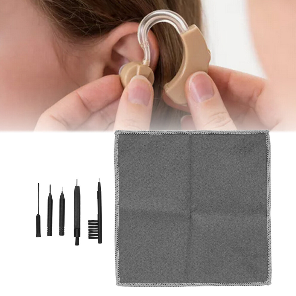 6pcs Hearing Aid Cleaner Kit with Magnet Wax Loop & Brush for Earwax Removal
