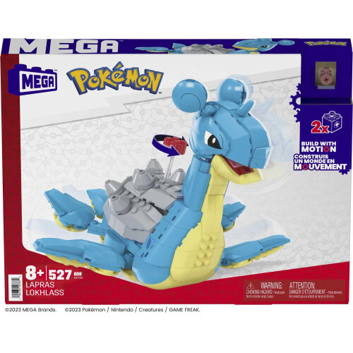 Pokémon MEGA Pokemon Motion Lapras Action Figure - 527 Piece Building Set