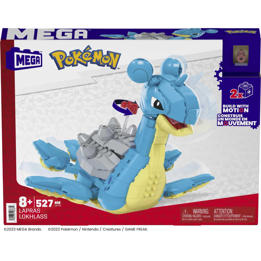 Pokémon Mega Pokemon Motion Lapras Action Figure - 527 Piece Building Set