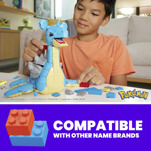 Pokémon MEGA Pokemon Motion Lapras Action Figure - 527 Piece Building Set 2