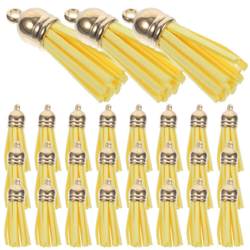 100Pièces Pompons En Cuir Pour DIY Clé Porte-Clés Sac