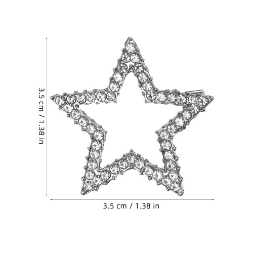 2pcs alloy pentacle brooches pins for clothes 1