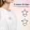 2pcs alloy pentacle brooches pins for clothes 7