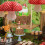 3Pcs Mushroom Shape 3D Hanging Lanterns For Scene Layout Decor 3