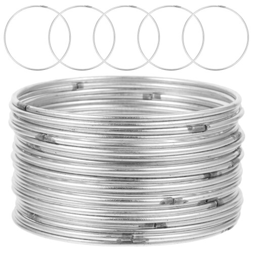 30Pcs Dream Catcher Ring Vävning Metal Circles 2