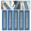 5Pcs Durable Paper Pen Gift Boxes Blue Pen Container with Clear Window 4