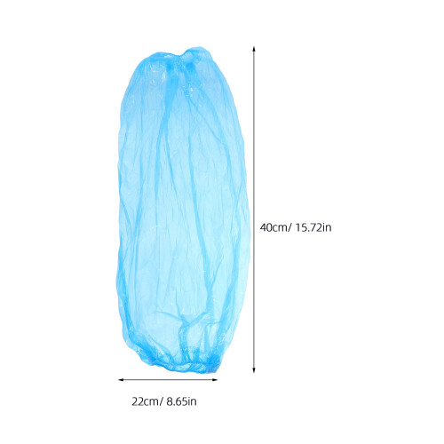 200 Pcs Engångs Plast Överskjolar Vattentät Skydd Blå 40*22 2