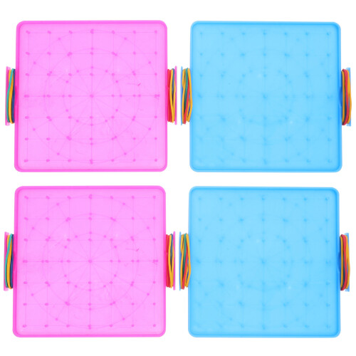 4St Geobräda, Plastnålsbräda, Geometrisk Form, Lärredskap