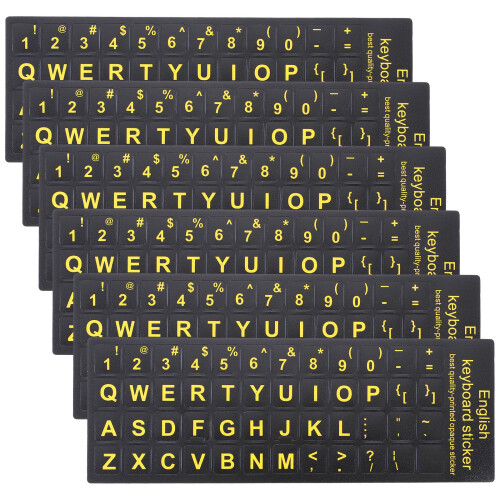 6 bögen tastaturaufkleber universal englisch für computer 1