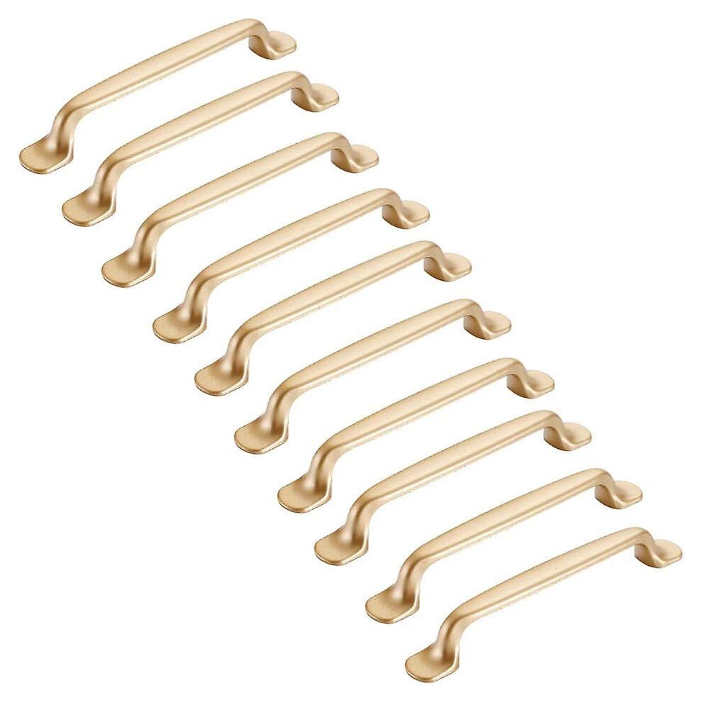 Kikidex (As Show, One Size) Furniture Knobs And Handles,10Pcs Gold Cupboard Handle 128Mm-Furniture Handle Kitchen Cabinet Door Cupboard Handles
