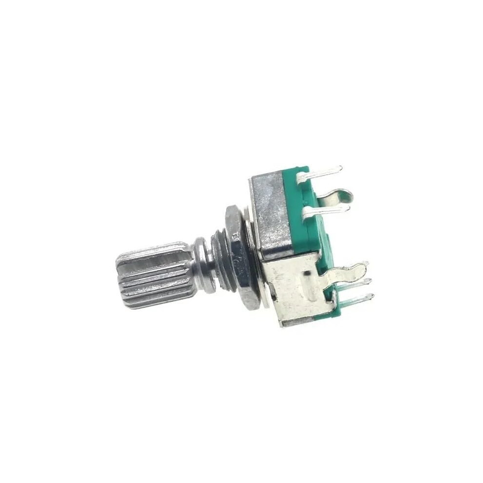 Ec11 Rotary Encoder Plum Handle 15/20Mm, 20-Position 360-Degree, 5-Pin, Push Button, Built-In Switch, 5-Pack 9067246429034