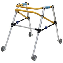 Rollator Walker With 4 Wheels Folding Walking Frame Height Adjustable Pediatric Rehabilitation Walker Frame