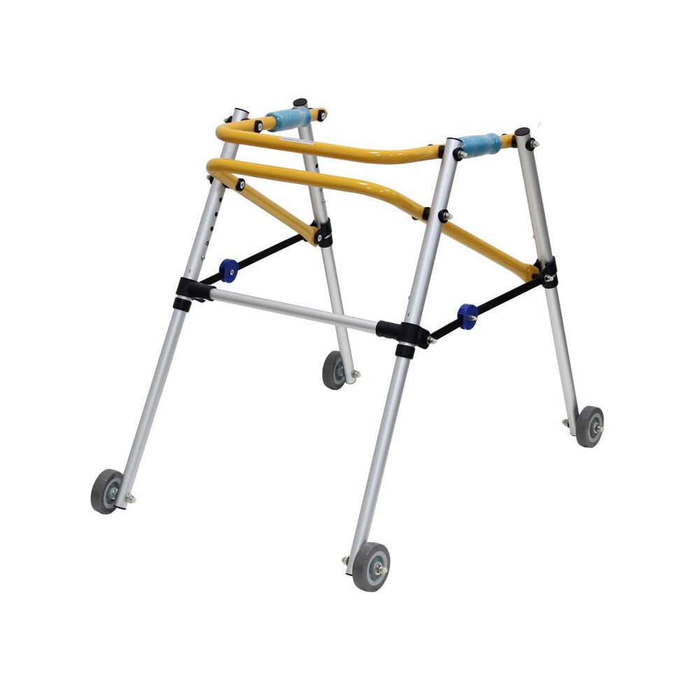 Rollator Walker With 4 Wheels Folding Walking Frame Height Adjustable Pediatric Rehabilitation Walker Frame