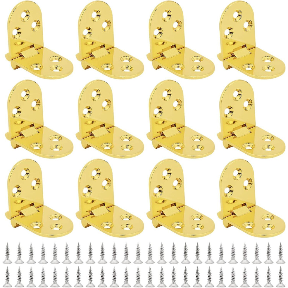 Kikidex (As Show, One Size) Furniture Hinge,12 Pcs Folding Table Hinges,180 Degree Hinge, Flip Top Hinge With Screws
