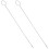 2pcs stainless steel long loop crochet hooks sewing belt tool 11