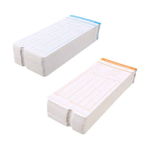 1 Set Tidskort För Tidmaskin Närvarokort 2
