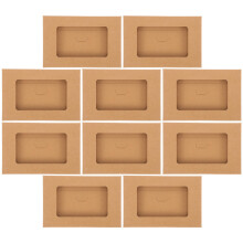10Pcs Förvaringsaskar Kraftpapperskort Öppet Fönster