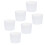 6Pcs Silikonmuggtäcke, Halkfritt Ställ, Keramik, Vit 1