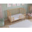 Asher Cot Bed 120x60cm with Mattress (Natural Pine) 5